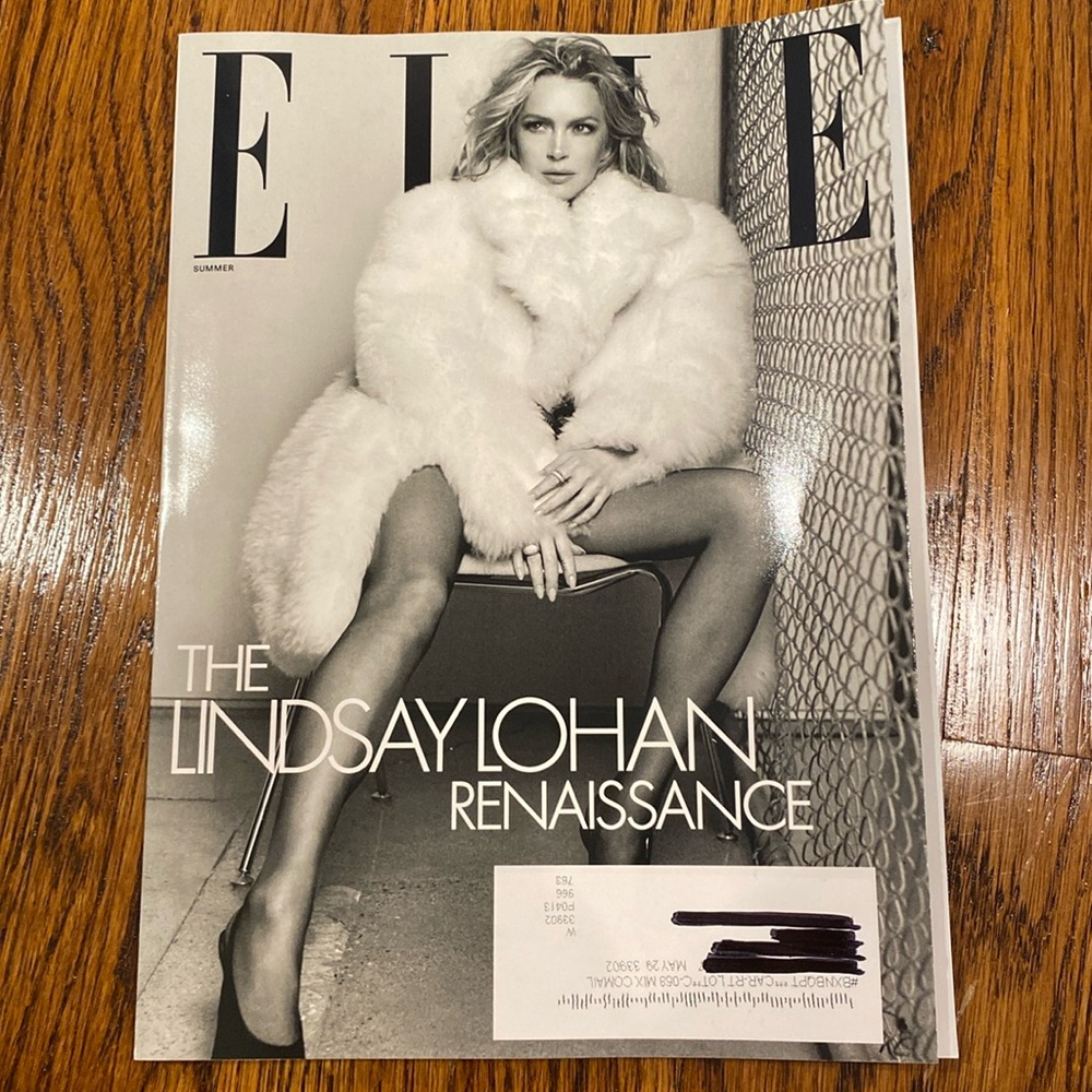 Elle Magazine Summer 2025 Cover Featuring Lindsay Lohan